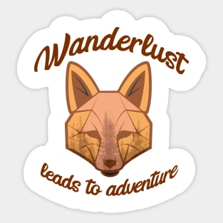 Wanderlust leads to Adventure Sticker